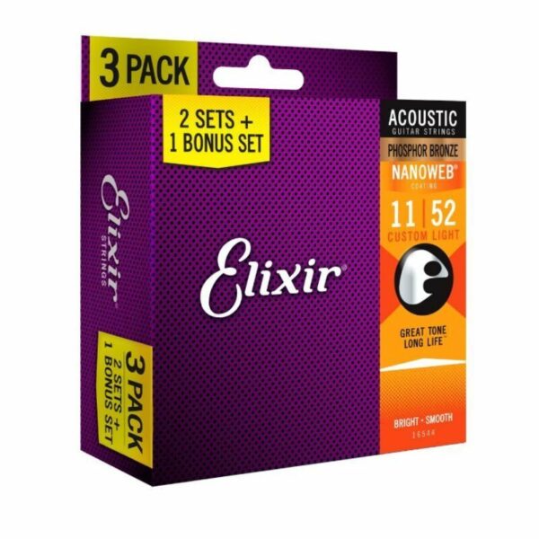 CORDA DE VIOLAO ELIXIR PHOS NW CUSLT 16544X 3PACK