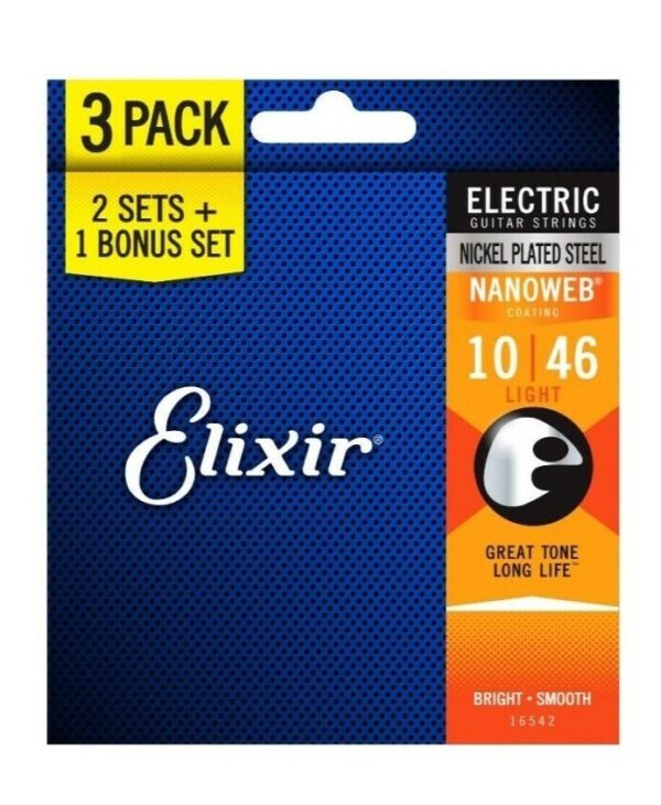 CORDA DE GUITARRA ELIXIR NW NCKL LT 16542X 3PACK - Image 2