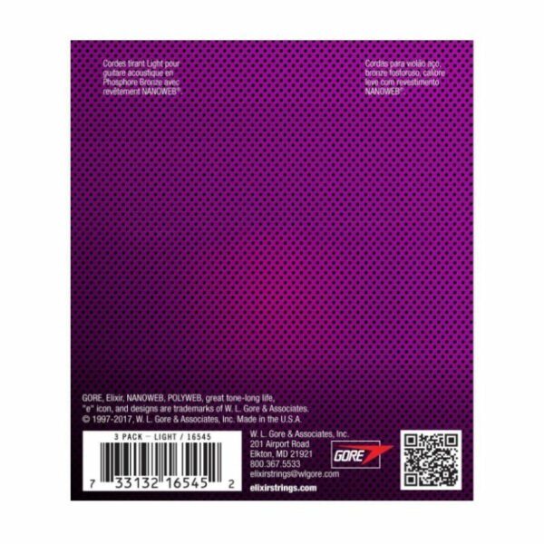 CORDA DE VIOLAO ELIXIR PHOS NW LT 16545X 3PACK - Image 2